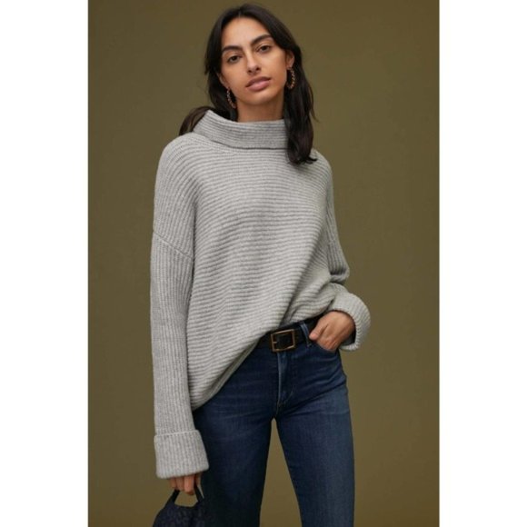 Pilcro Sweaters - Anthropologie Pilcro Cowl Neck Sweater Grey Small